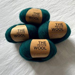 SET OF 4: We Are Knitters Petite Wool (Forest Green)
